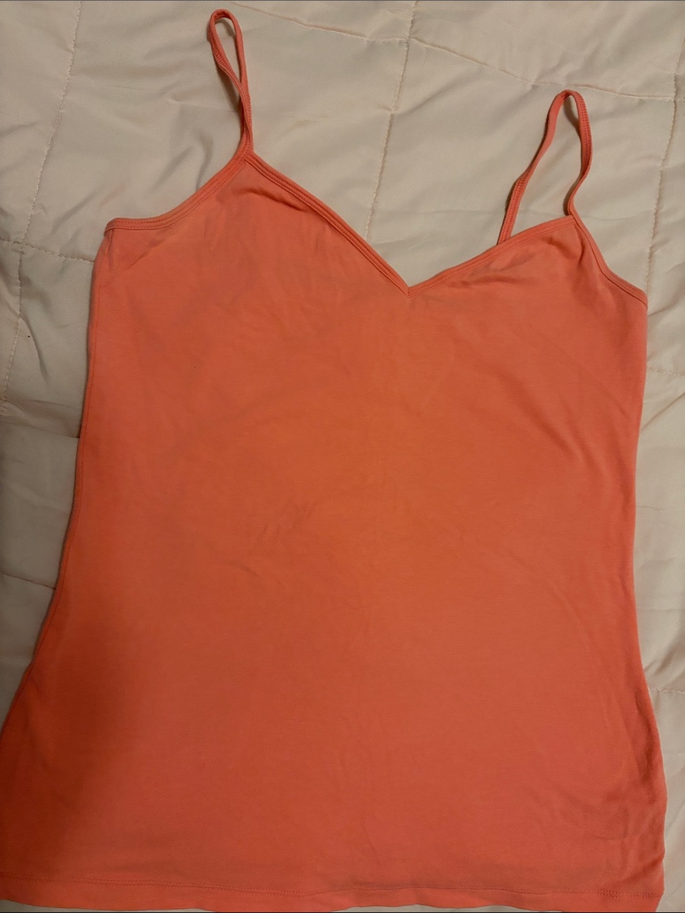 Old Navy Coral V-Neck Spaghetti Strap Cami